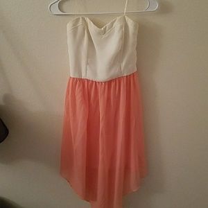 Charlotte russe white/peach dress